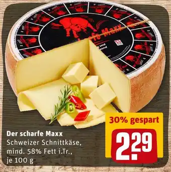 REWE Der scharfe maxx schnittkäse Angebot