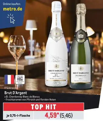 METRO Brut D'Argent je 0,75-1-Flasche Angebot