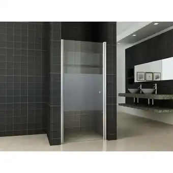 ManoMano Swing Duschtür Nischetür mit Profil links 90x200 cm Dusche Duschabtrennung Duschtrennwand Aluminium Nano Mattglas - Saqu Angebot