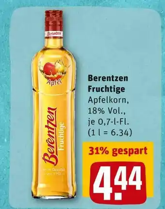REWE Berentzen fruchtige apfelkorn Angebot