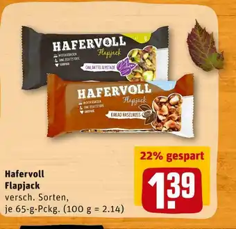 REWE Hafervoll flapjack Angebot