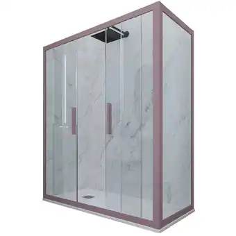 ManoMano Eck-Duschkabine in pvc 70x130 Klarglas Lavendel Glam Duo Angebot