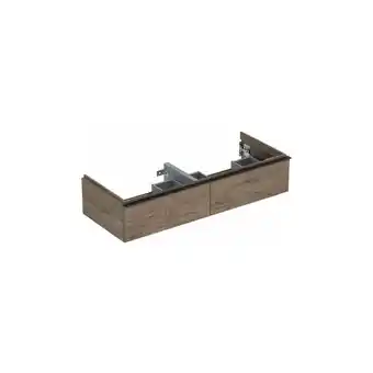 ManoMano Geberit iCon Unterschrank für Doppelwaschtisch, 2 Schubladen, 118,4x24,7x47,6 cm, 502314, Farbe: Front/Korpus: Nussbaum hicko Angebot