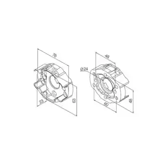 ManoMano Kompakter Aluminiumträger mit 2-Loch-Achsenabstand 48 und 60 mm Nice 535.10091 Angebot