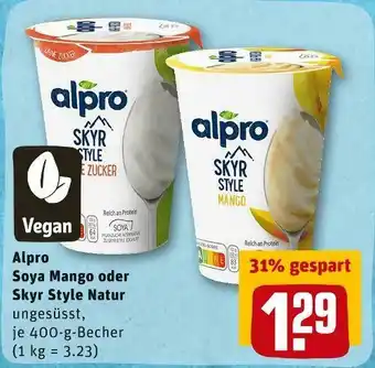 REWE Alpro soya mango oder skyr style natur Angebot