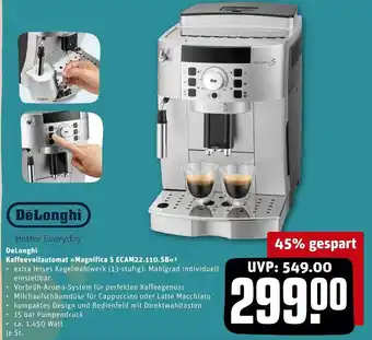 REWE Delonghi kaffeevollautomat "magnifica s ecam22.110.sb" Angebot