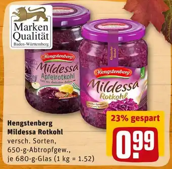 REWE Hengstenberg mildessa rotkohl Angebot