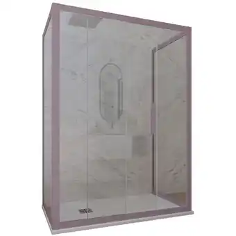 ManoMano 3-seitige Duschkabine 90x120x90 Klarglas Lavendel Deco Trio Angebot