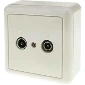 ManoMano Oberflächenantennenbuchse mit männlichem und weiblichem tv + FM-Koaxialstecker für 9,52-mm-TV - Cablemarkt Angebot