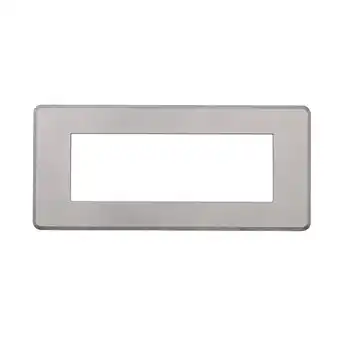 ManoMano ETTROIT AN87606 Slim Thin Plate 6P Moon Series Farbe Silber, kompatibel mit Bticino Axolute Air - Silber Angebot