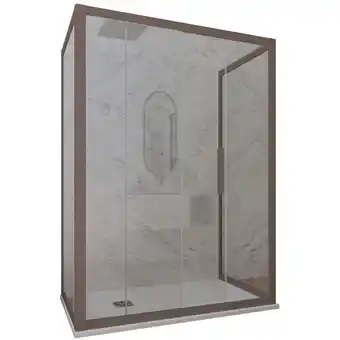 ManoMano 3-seitige Duschkabine 75x170x75 Klarglas Chocolate Deco Trio Angebot