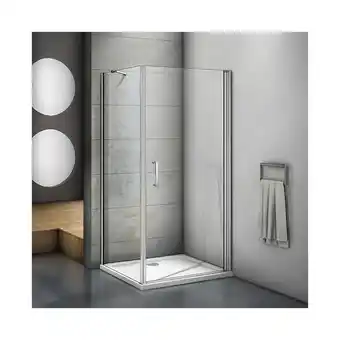 ManoMano Pendeltürx Seitenwand:100x90cmxH.185cm Eckig Duschkabine Eckeinstieg 5mm esg Sicherheitsglas Duschwand Duschabtrennung Angebot