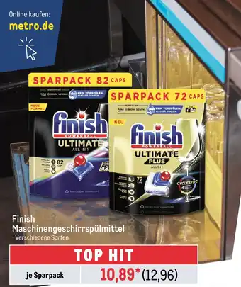 METRO finish Maschinengeschirrspülmittel je Sparpack Angebot