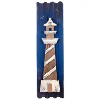 ManoMano Wand adorno Anhänger Adorno Sea Lighthouse Blue Wood Plaques 3x20x74cm 26151 - Azul - Signes Grimalt Angebot