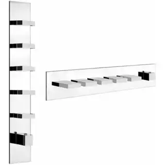 ManoMano Rettangolo, Fertigmontageset mit 5 separaten Wegen, eine Rosette, 43030, Farbe: Chrom - 43030031 - Gessi Angebot