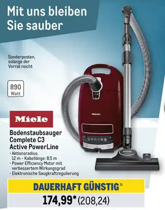 METRO Miele Bodenstaubsauger Complete C3 Active PowerLine Angebot