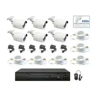 ManoMano Videoüberwachung kit ahd 6 kameras ir 5 mpx kabel ip dvr 8 kanäle Angebot