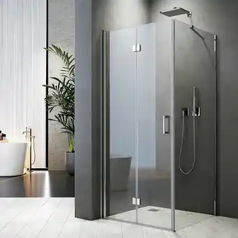 ManoMano Duschkabine mit Seitenwand 120x90cm Eckeinstieg Falttür Duschwand Glas 195cm Duschabtrennung Dusche esg Nano-Beschichtung Angebot