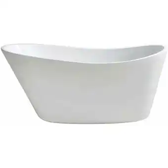 ManoMano Spa Curved Freistehende Badewanne inkl. weißem Abfluss 150x72cm Weiß - Saqu Angebot