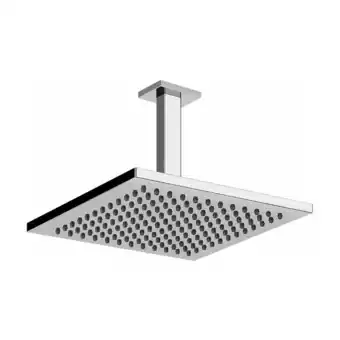 ManoMano Emporio Antikalk-Kopfbrause mit Gelenk, quadratischer Deckenarm, Rosette 60 mm, Höhe 260 mm, 47374, Farbe: Finox Optik - 4737 Angebot