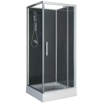 ManoMano Unit Duschkabine 80x80x210cm Klarglas/Mattes Aluminium - Aluminium Matt - Saqu Angebot