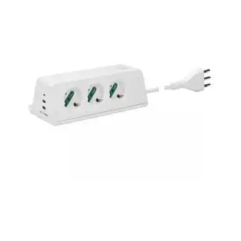 ManoMano Vimar - tischsteckdosenleiste 3 einzelsteckdosen+3 usb+s17+wireless weiß - 00609.cc.b Angebot