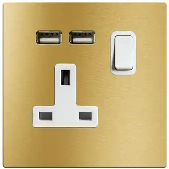 ManoMano Steckdose 13A Schalter. 2P usb Gold 2M AVE BS10972PUORO Angebot