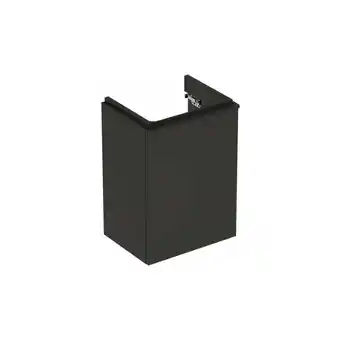 ManoMano Geberit Smyle Square Handwaschbecken Unterschrank, 500351, 442x617x356mm, mit 1 Tür, linksöffnend, Farbe: Lava / lackiert mat Angebot