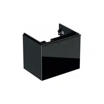 ManoMano Geberit Acanto Waschtischunterschrank 500610, 640x535x476mm, Farbe (Front/Korpus): Glas Schwarz / Schwarz matt lackiert - 500 Angebot