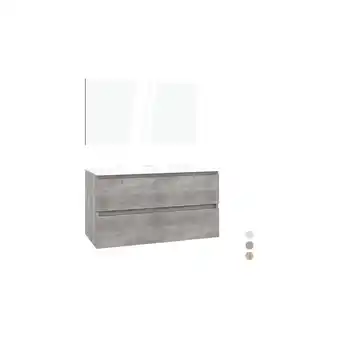 ManoMano Hängender Badezimmerschrank aus beigem Eichenholz, 80 x 43 x 56 cm Angebot