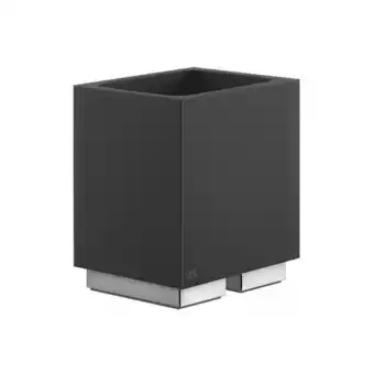 ManoMano Gessi Rettangolo Accessoires Glashalter Standversion, Becher schwarz, 20832, Farbe: Chrom - 20832031 Angebot