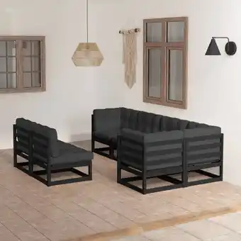 ManoMano 7-tlg. Garten-Lounge-Set, Gartenmöbel, Sitzgruppe Gartenset mit Kissen Massivholz Kiefer LLOAQ298533 Maisonchic Angebot