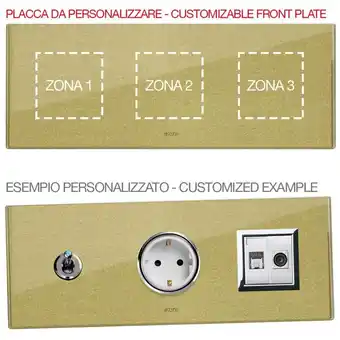 ManoMano Platte Multiperson.Glas Gold 2+2+2M AVE 44PV26GOLD-XX Angebot