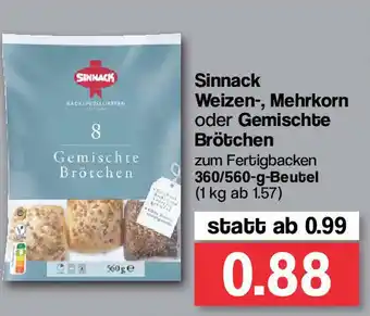 Famila Nord West Sinnack Weizen, Mehrkorn oder Gemischte Brötchen 360/560g Beutel Angebot