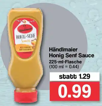 Famila Nord West Händlmaier Honig Senf Sauce 225ml Angebot