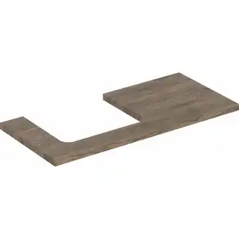 ManoMano Geberit one Waschtischplatte, Ausschnitt links, für Aufsatzwaschtisch, 105x3x47cm, 505.304.00., Farbe: Nussbaum hickory /Mela Angebot