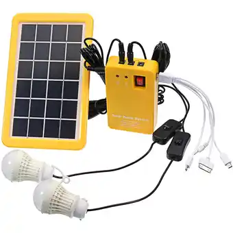 ManoMano Solar Panel Generator Beleuchtungssystem led Glühbirne Lampe 5V usb Ladegerät Angebot