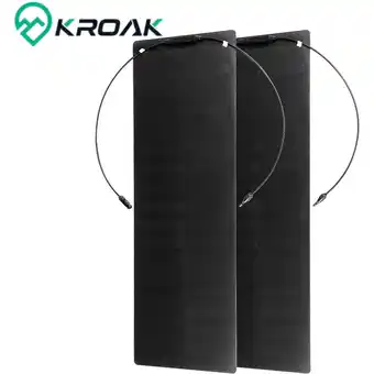 ManoMano 2er Set KROAK Solarpanel monokristallines Solarpanel 100W Photovoltaik Wohnmobil LAVENTE Angebot