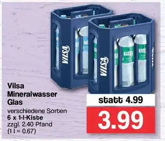 Famila Nord West Vilsa Mineralwasser Glas 6x1L Angebot