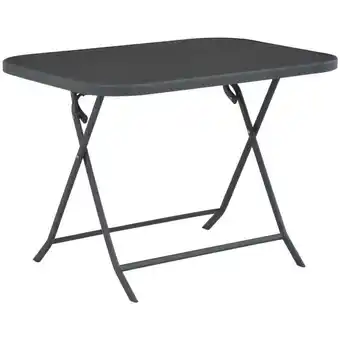 ManoMano Bonnevie - Klappbarer Gartentisch,Terrassentisch Grau 100 x 75 x 72 cm Glas und Stahl vidaXL Angebot