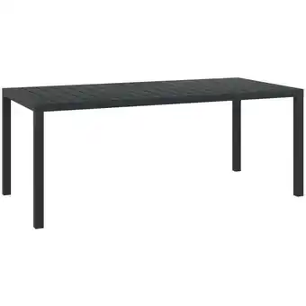 ManoMano Bonnevie - Garden Esstisch,Gartentisch wpc Aluminium 185 x 90 x 74 cm Schwarz vidaXL Angebot