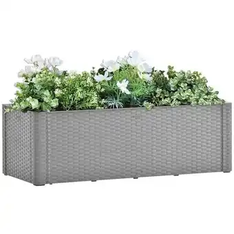 ManoMano Garten-Hochbeet,Blumenkasten mit Selbstbewässerungssystem Grau 100x43x33 cm vidaXL Angebot