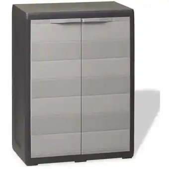 ManoMano Gartenschrank mit 1 Regal Schwarz und Grau vidaXL663972 Angebot