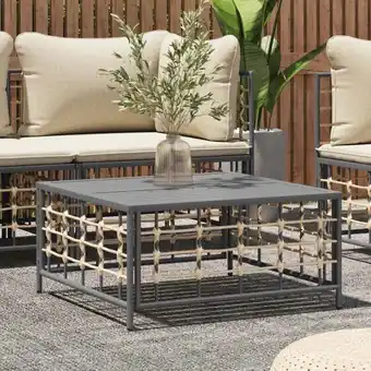 ManoMano Gartentisch,Terrassentisch,Gartenmöbel,Balkontisch Anthrazit 70x70x34 cm Poly Rattan VMEC492607 Maisonchic Angebot