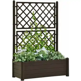 ManoMano Pflanzkübel,Blumenkasten mit Spalier 100x43x142 cm pp Mokka vidaXL Angebot