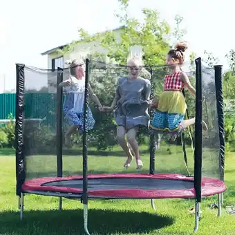 ManoMano Haloyo - Trampolin Gartentrampolin Kindertrampolin Outdoor Trampolin Komplettset Sicherheitsnetz Rosa Angebot