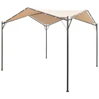 ManoMano Bonnevie - Pavillon Familienzelt Partyzelt Überdachung 4x4 m Stahl Beige vidaXL Angebot