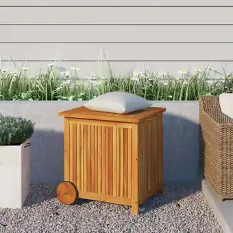 ManoMano Gartentruhe,Gartenbox mit Rollen 60x50x58 cm Massivholz Akazie vidaXL Angebot