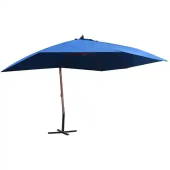 ManoMano Ampelschirm,Sonnenschirm mit Holzmast 400×300 cm Blau vidaXL Angebot