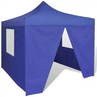 ManoMano Bonnevie - Faltzelt Faltpavillon mit 4 Wänden 3 x 3 m Blau vidaXL Angebot